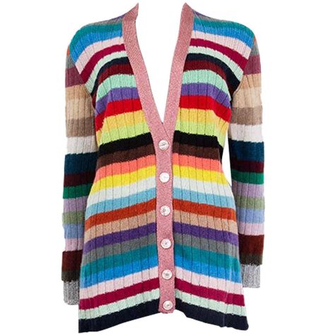 gucci stripe cardigan|gucci embroidered oversized cardigan.